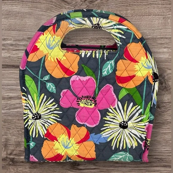 Vera Bradley Jazzy Blooms Insulated Lunch Box Bag Vibrant Floral Lunch Bunch - Picture 4 of 13